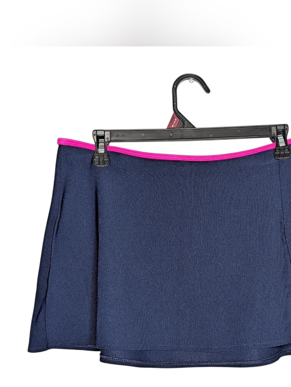 le cove ribbed swim skirt cover up womens 12 navy blue pink tenniscore retro